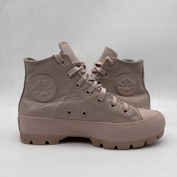 Converse Shoes - Womens 7 Converse Chuck Taylor All Star Hi Lugged Leather Mauve Monochrome Pink